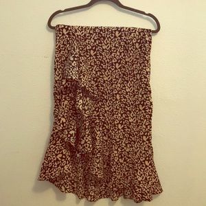 Cheetah/leopard flowy midi skirt